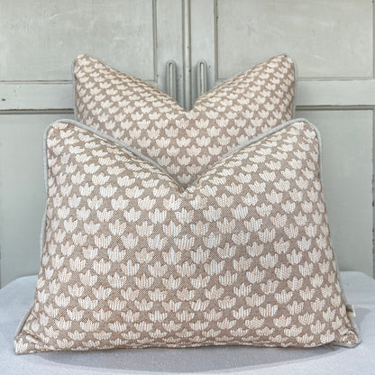 Cushions Made In Fermoie Eythorne Luxury Beige Neutral Cotton Cushion Pillow Throw Cover