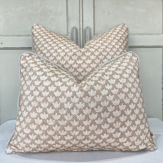 Cushions Made In Fermoie Eythorne Luxury Beige Neutral Cotton Cushion Pillow Throw Cover
