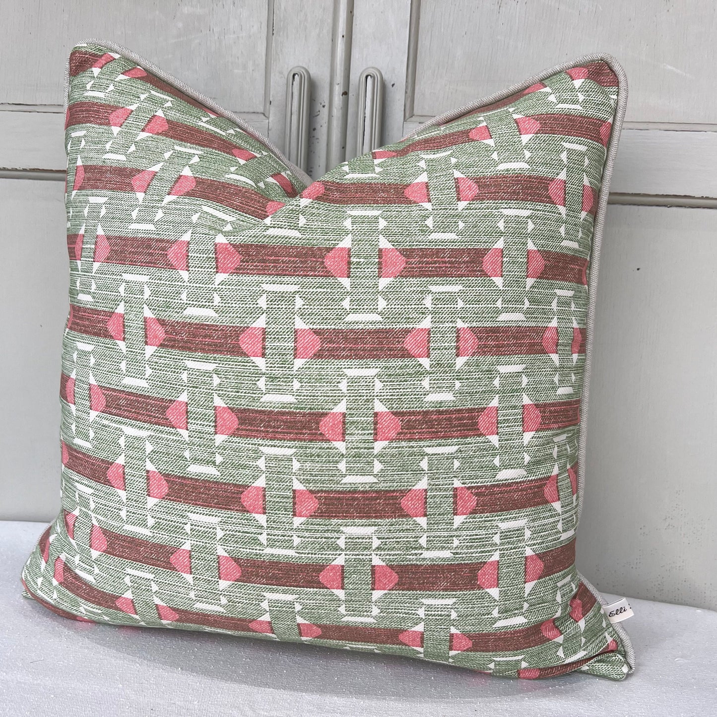 Cushions Made In Fermoi Sicily Luxury Designer Decorative Red Green Neutral Cotton Cushion Pillow Throw Cover