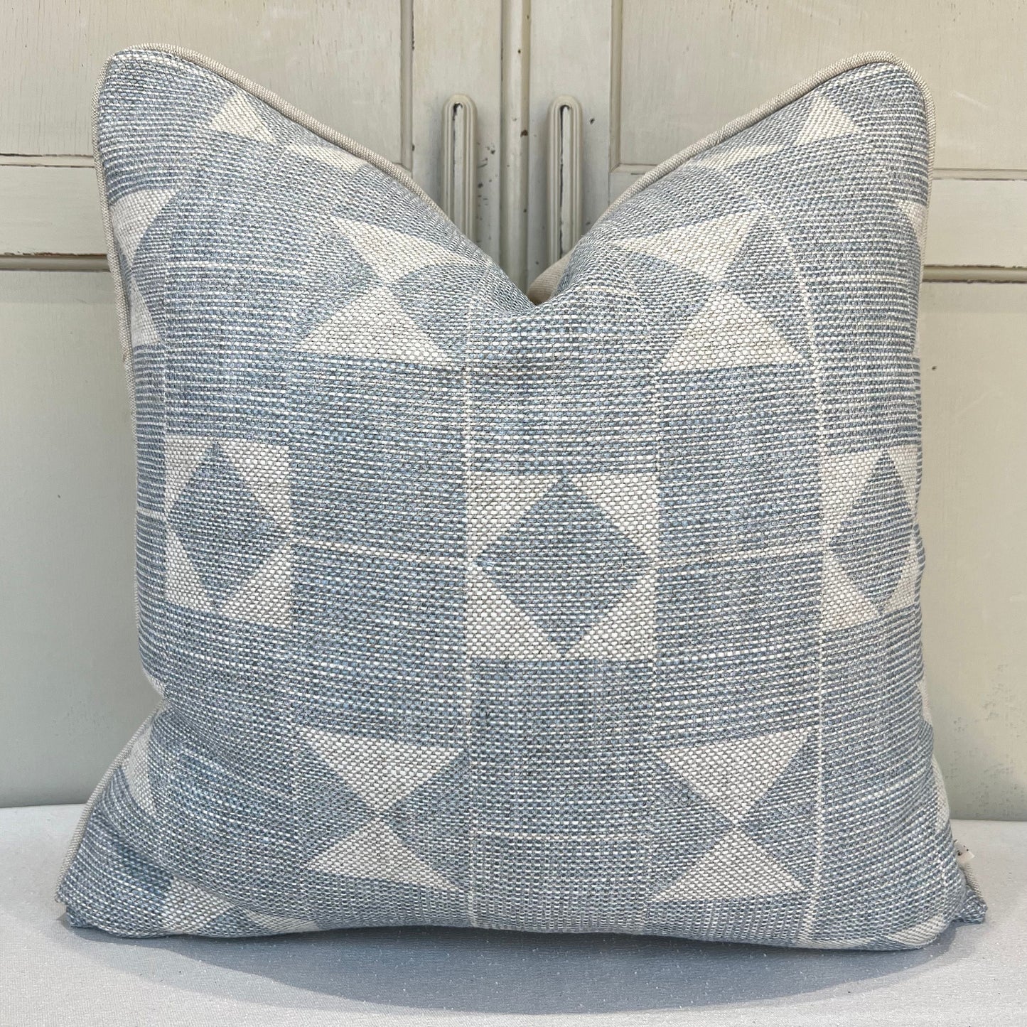 Cushions Made In Fermoie Flag Decorative Pale Blue Neutral Linen Cushion Pillow Throw Cover