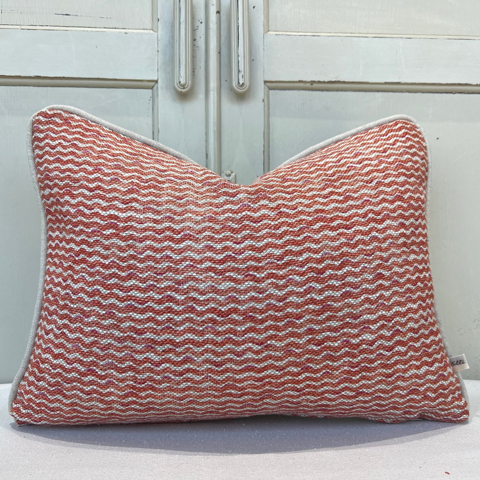 Cushions Made In Fermoie Popple Luxury Designer Decorate Orange Neutral Linen Cushion Pillow Throw Cover