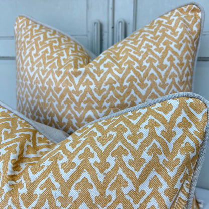 Cushions Made In Fermoie Rabanna Cotton Decorative Neutral Corn Yellow Cushion Pillow Throw Cover