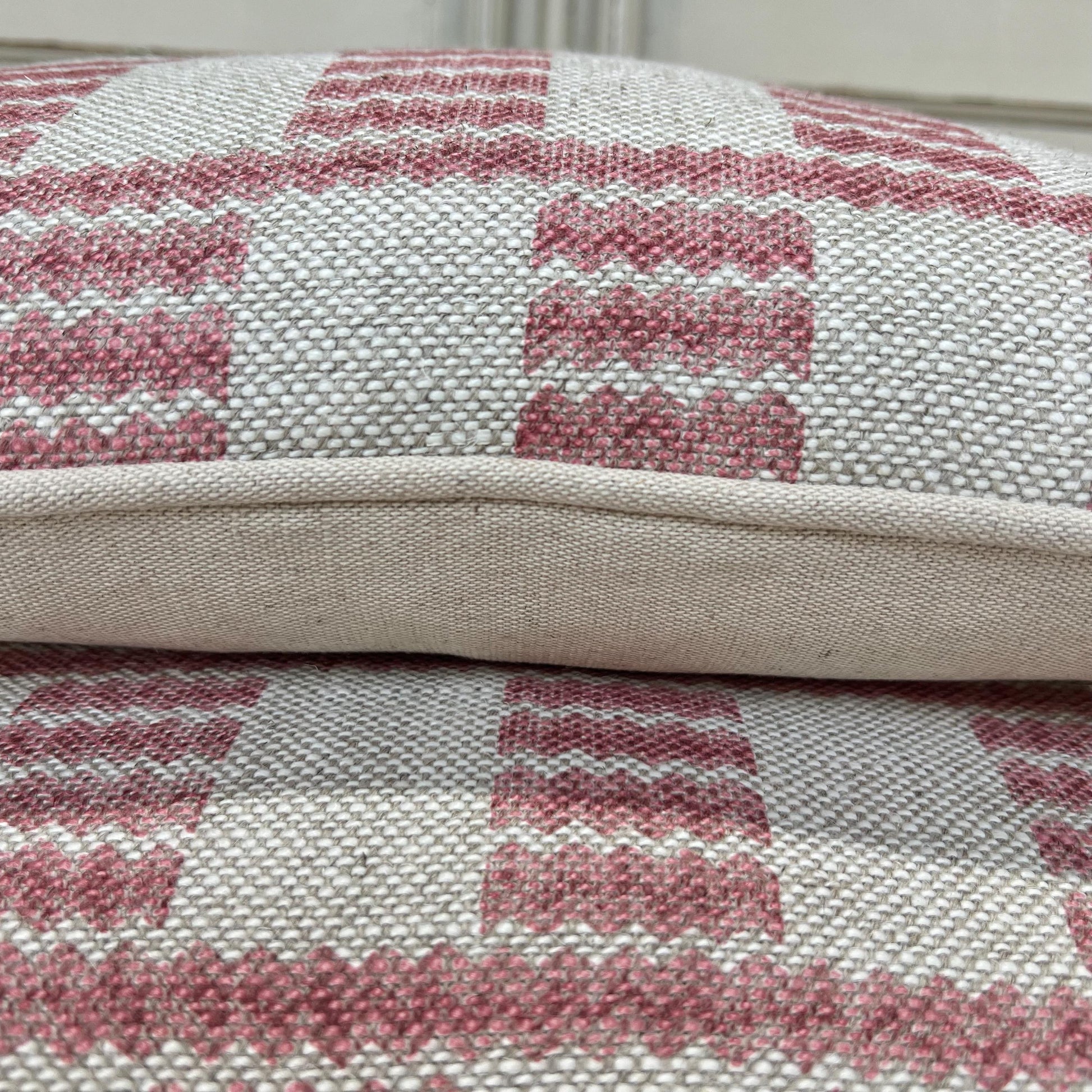 Cushions Made In Fermoie Cove Pale Pink Fabric Linen Cushion Pillow Throw Cover