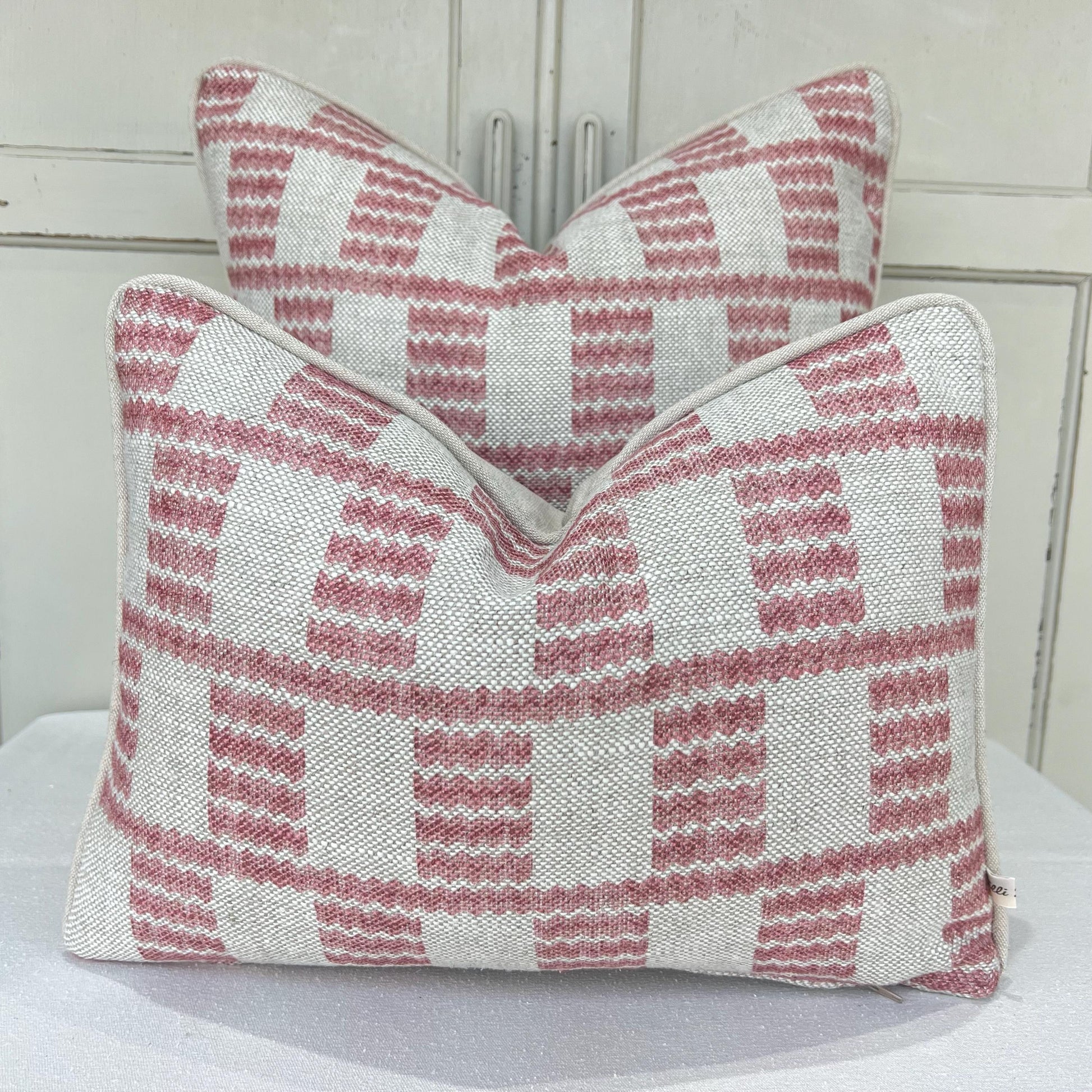 Cushions Made In Fermoie Cove Pale Pink Fabric Linen Cushion Pillow Throw Cover