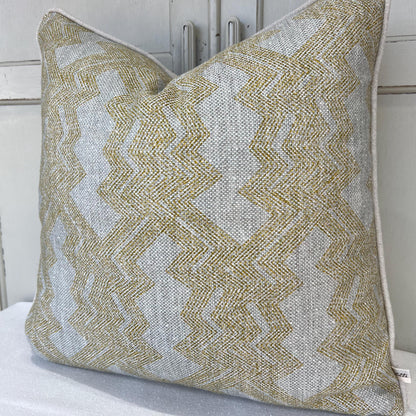 Cushions Made In Fermoie Drift Luxury Designer Decorative Yellow Beige Linen Cushion Pillow Throw Cover