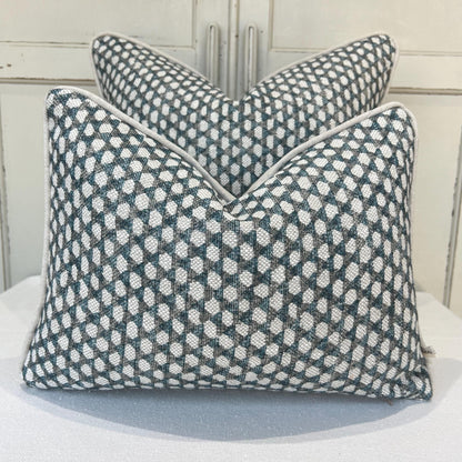 Cushions Made In Fermoie Neutral Black Teal Wicker Luxury Designer Decorative Linen Cushion Pillow Throw Cover