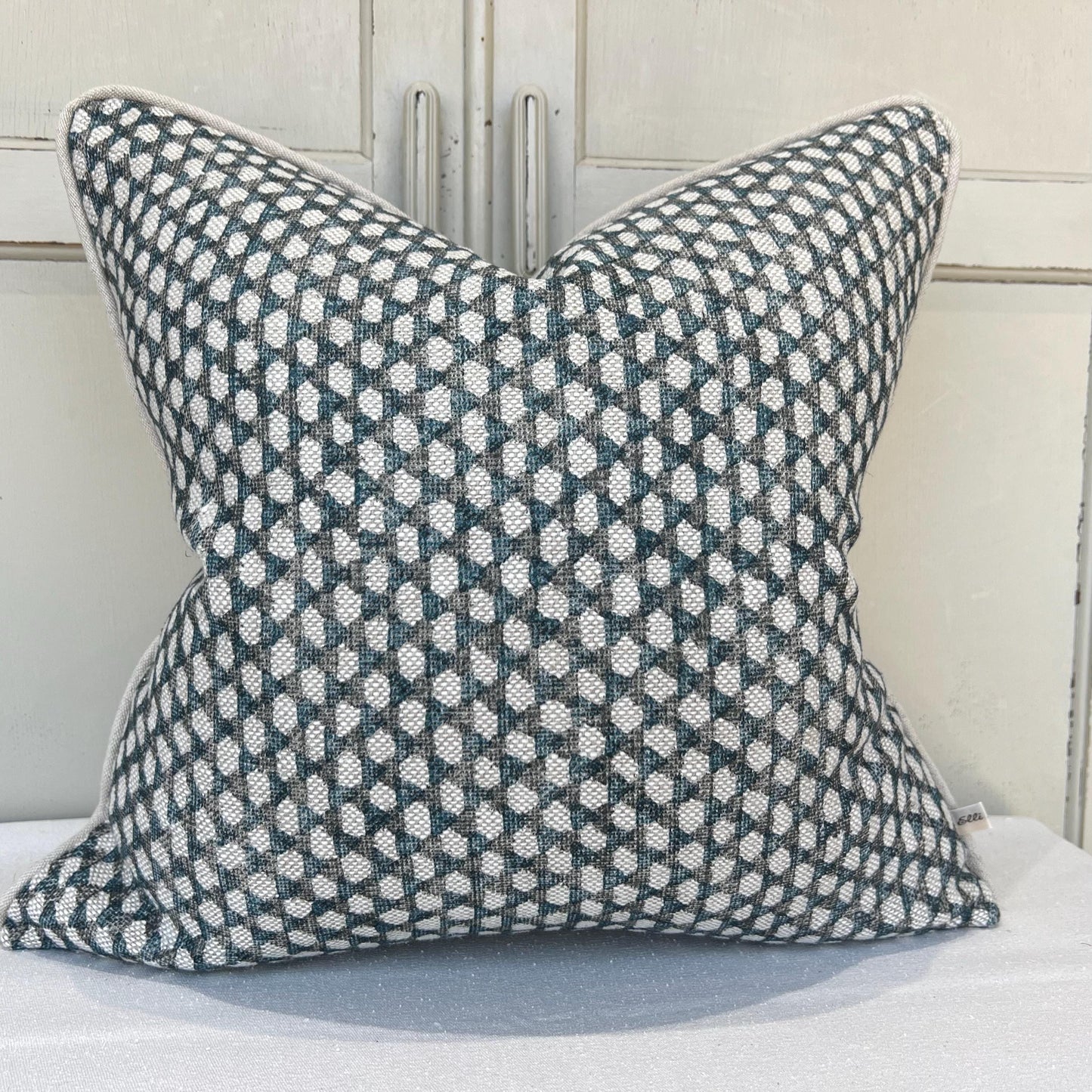 Cushions Made In Fermoie Neutral Black Teal Wicker Luxury Designer Decorative Linen Cushion Pillow Throw Cover