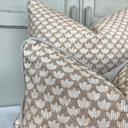 Cushions Made In Fermoie Eythorne Luxury Beige Neutral Cotton Cushion Pillow Throw Cover