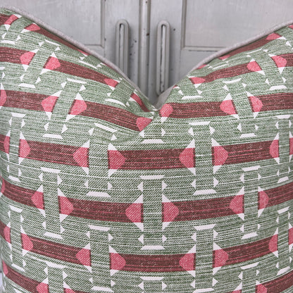 Cushions Made In Fermoi Sicily Luxury Designer Decorative Red Green Neutral Cotton Cushion Pillow Throw Cover