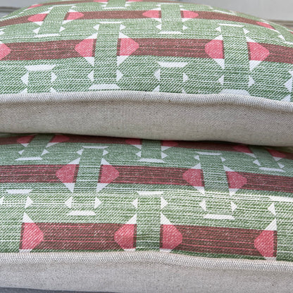 Cushions Made In Fermoi Sicily Luxury Designer Decorative Red Green Neutral Cotton Cushion Pillow Throw Cover