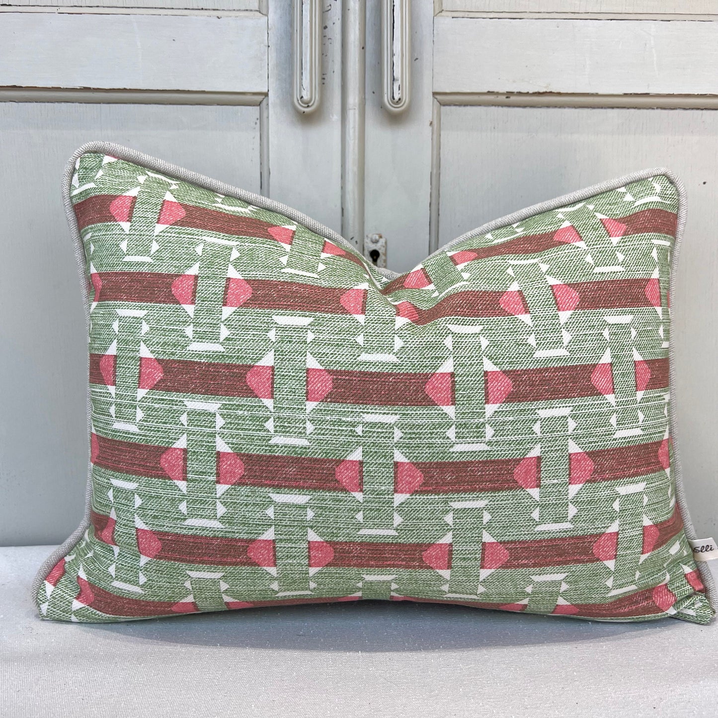 Cushions Made In Fermoi Sicily Luxury Designer Decorative Red Green Neutral Cotton Cushion Pillow Throw Cover