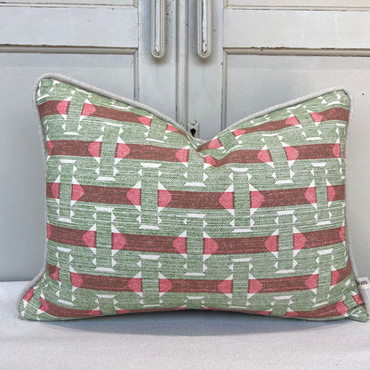 Cushions Made In Fermoi Sicily Luxury Designer Decorative Red Green Neutral Cotton Cushion Pillow Throw Cover