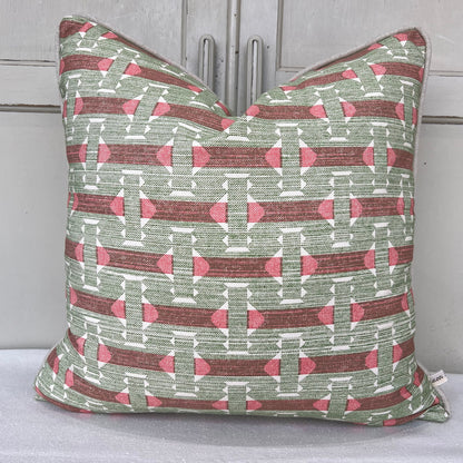 Cushions Made In Fermoi Sicily Luxury Designer Decorative Red Green Neutral Cotton Cushion Pillow Throw Cover