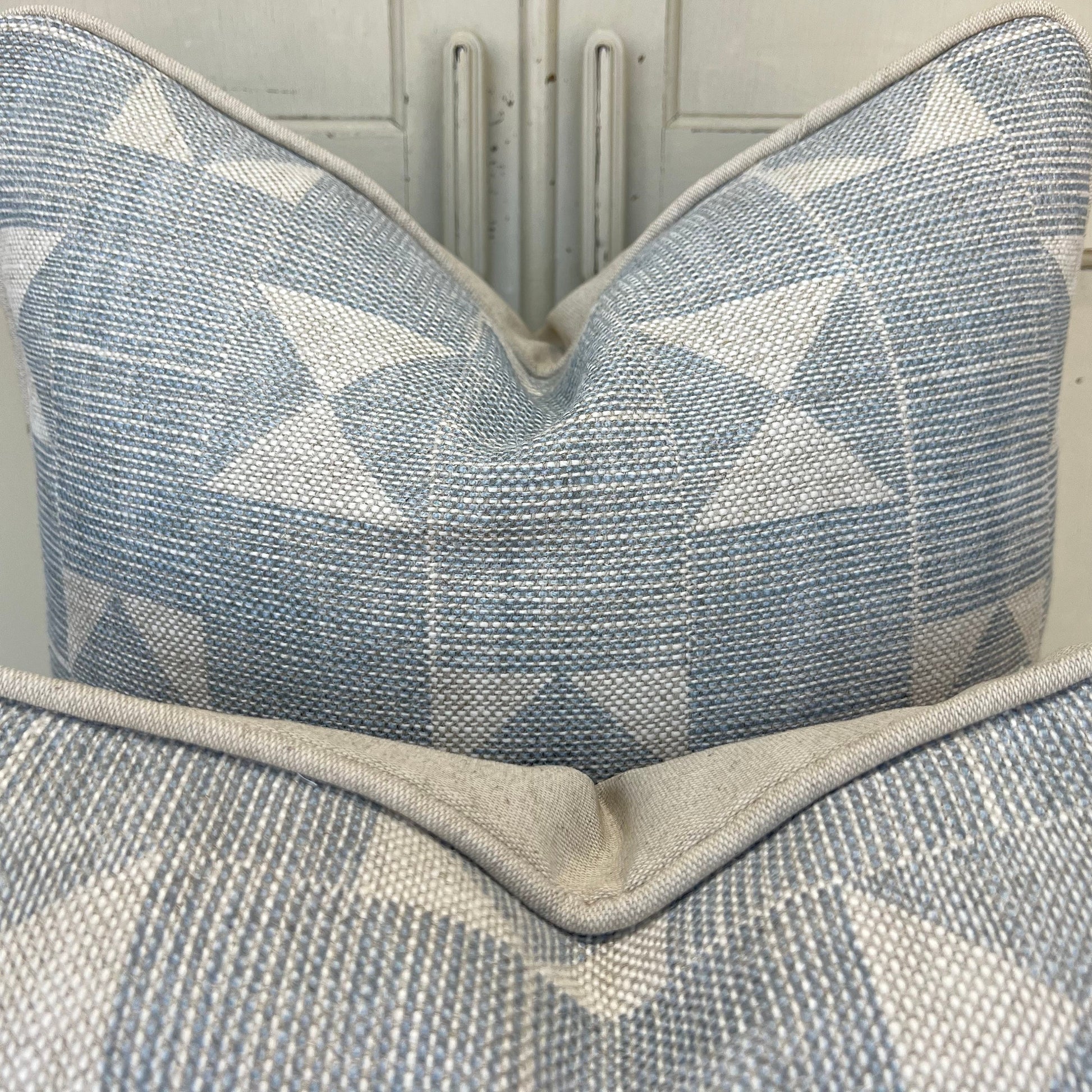 Cushions Made In Fermoie Flag Decorative Pale Blue Neutral Linen Cushion Pillow Throw Cover