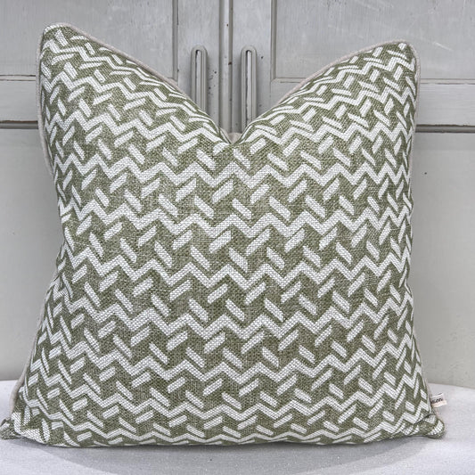 Cushions Made In Fermoie Chiltern Luxury Designer Decorative Soft Green Linen Cushion Pillow Throw Cover