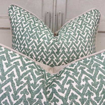 Cushions Made In Fermoie Rabanna Luxury Designer Decorative Green Cotton Cushion Pillow Throw Cover