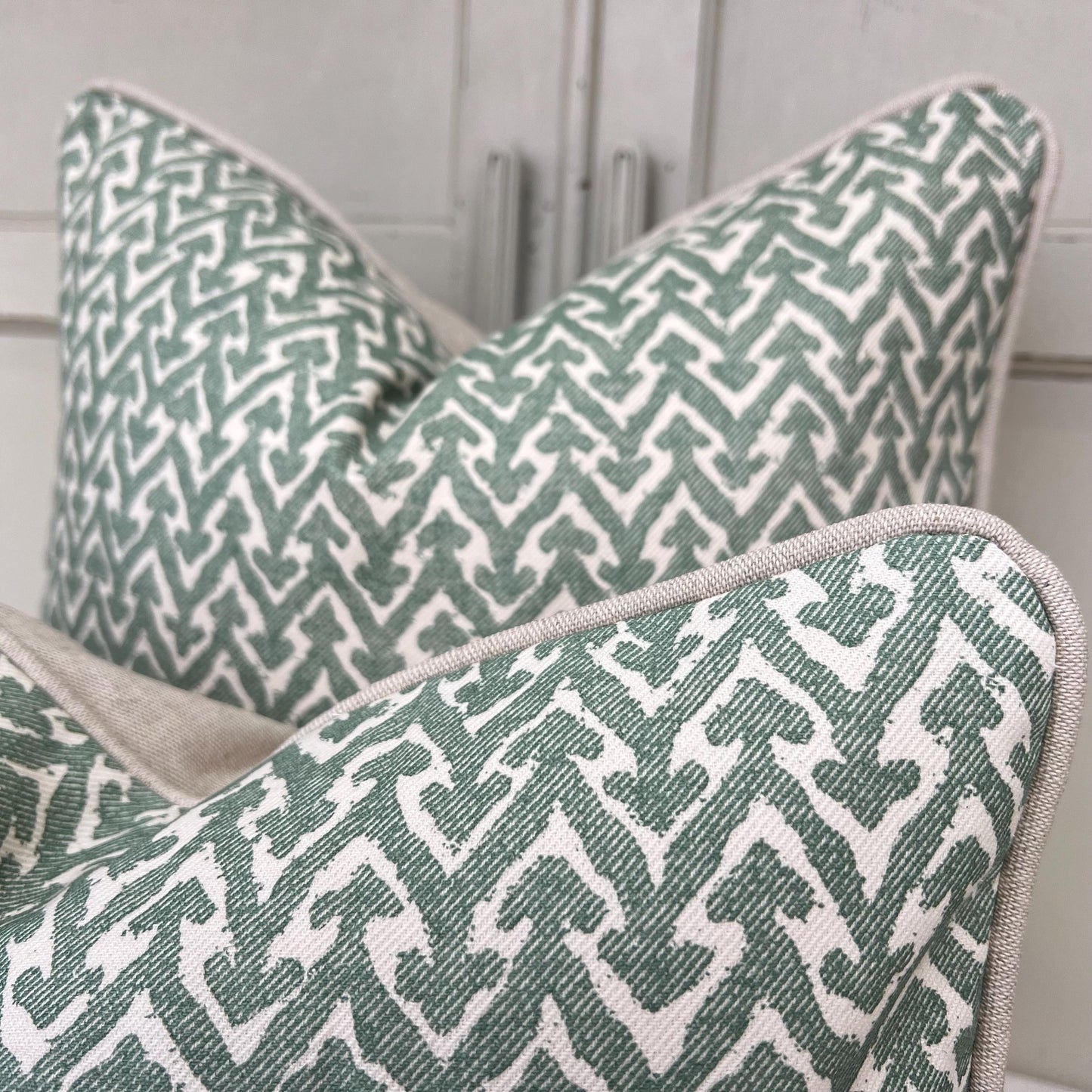 Cushions Made In Fermoie Rabanna Luxury Designer Decorative Green Cotton Cushion Pillow Throw Cover