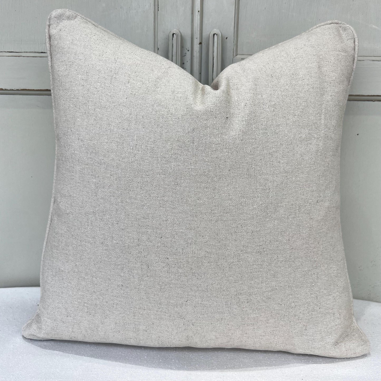 Cushion made in Fermoie Quantock Luxury Designer Decorative Neutral Beige Linen Cushion Pillow Throw Cover