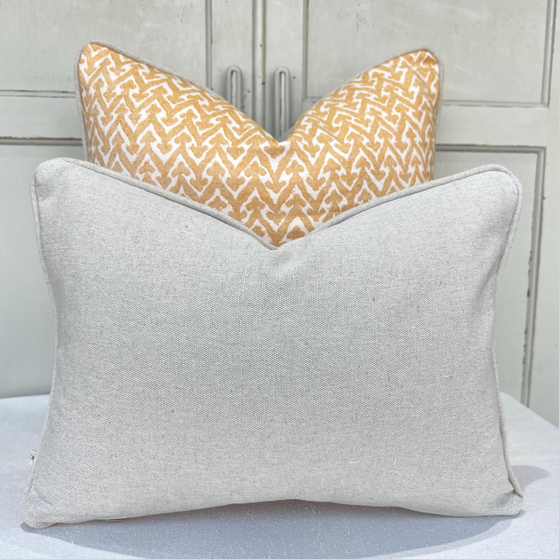 Cushions Made In Fermoie Rabanna Cotton Decorative Neutral Corn Yellow Cushion Pillow Throw Cover