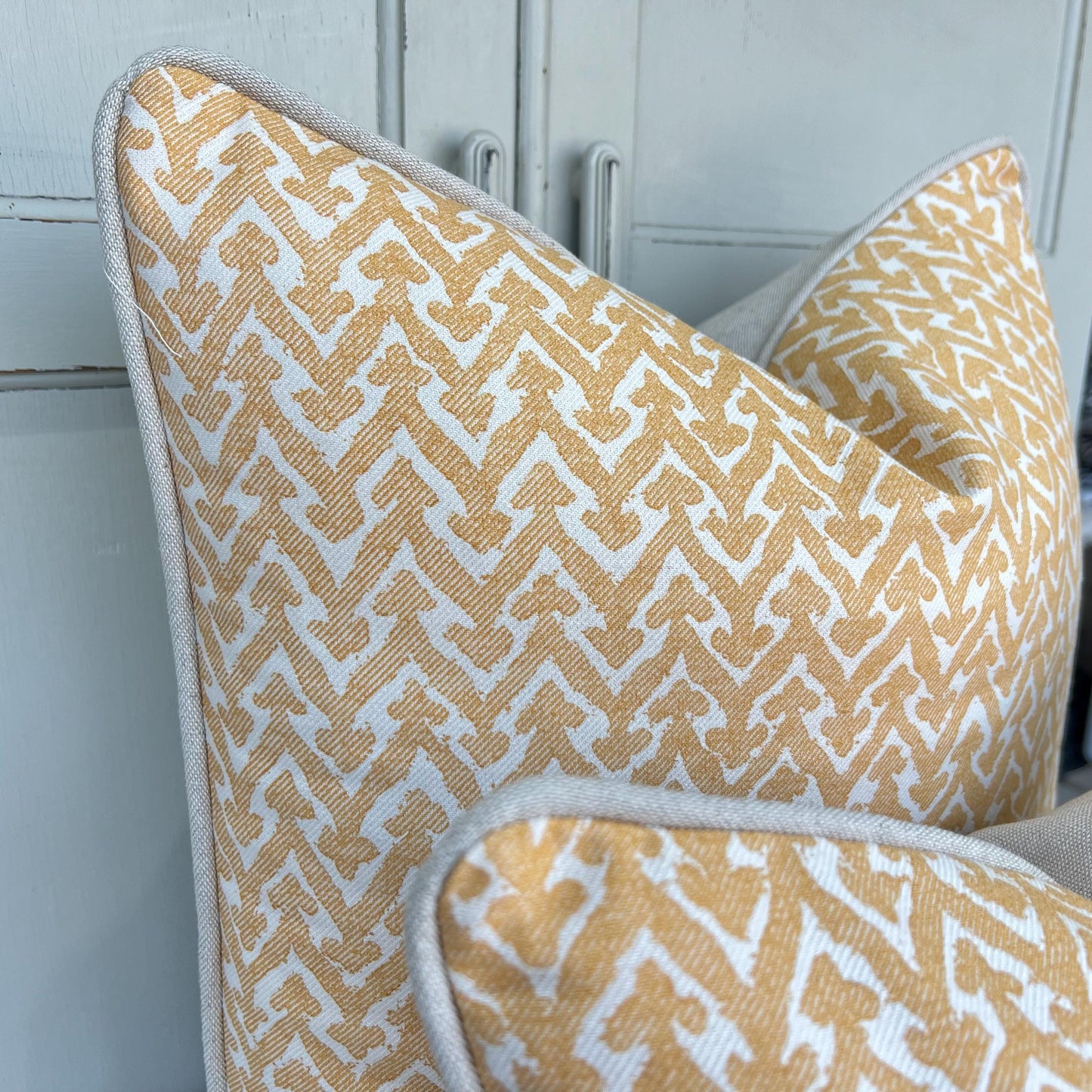 Cushions Made In Fermoie Rabanna Cotton Decorative Neutral Corn Yellow Cushion Pillow Throw Cover