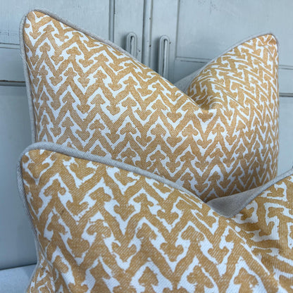 Cushions Made In Fermoie Rabanna Cotton Decorative Neutral Corn Yellow Cushion Pillow Throw Cover