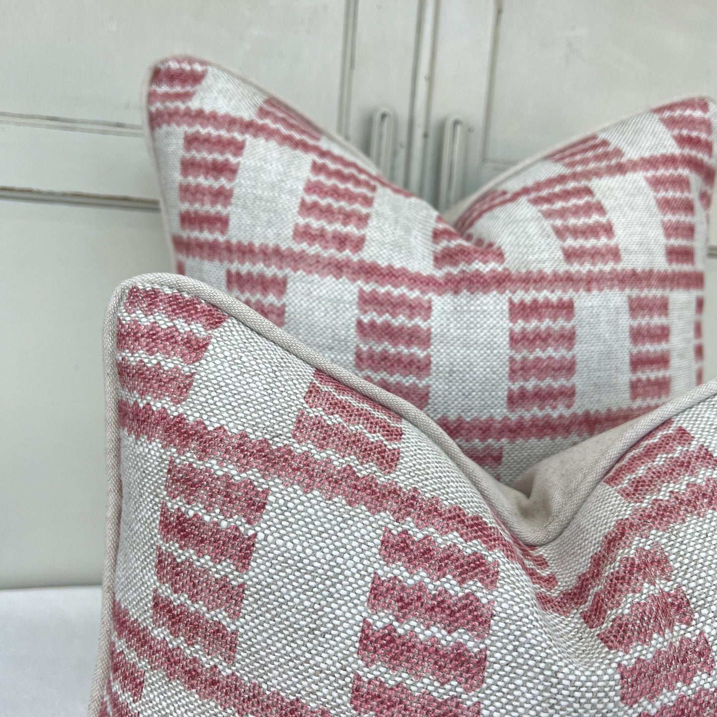 Cushions Made In Fermoie Cove Pale Pink Fabric Linen Cushion Pillow Throw Cover