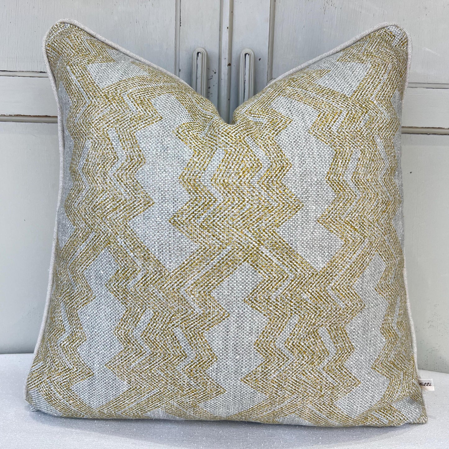 Cushions Made In Fermoie Drift Luxury Designer Decorative Yellow Beige Linen Cushion Pillow Throw Cover