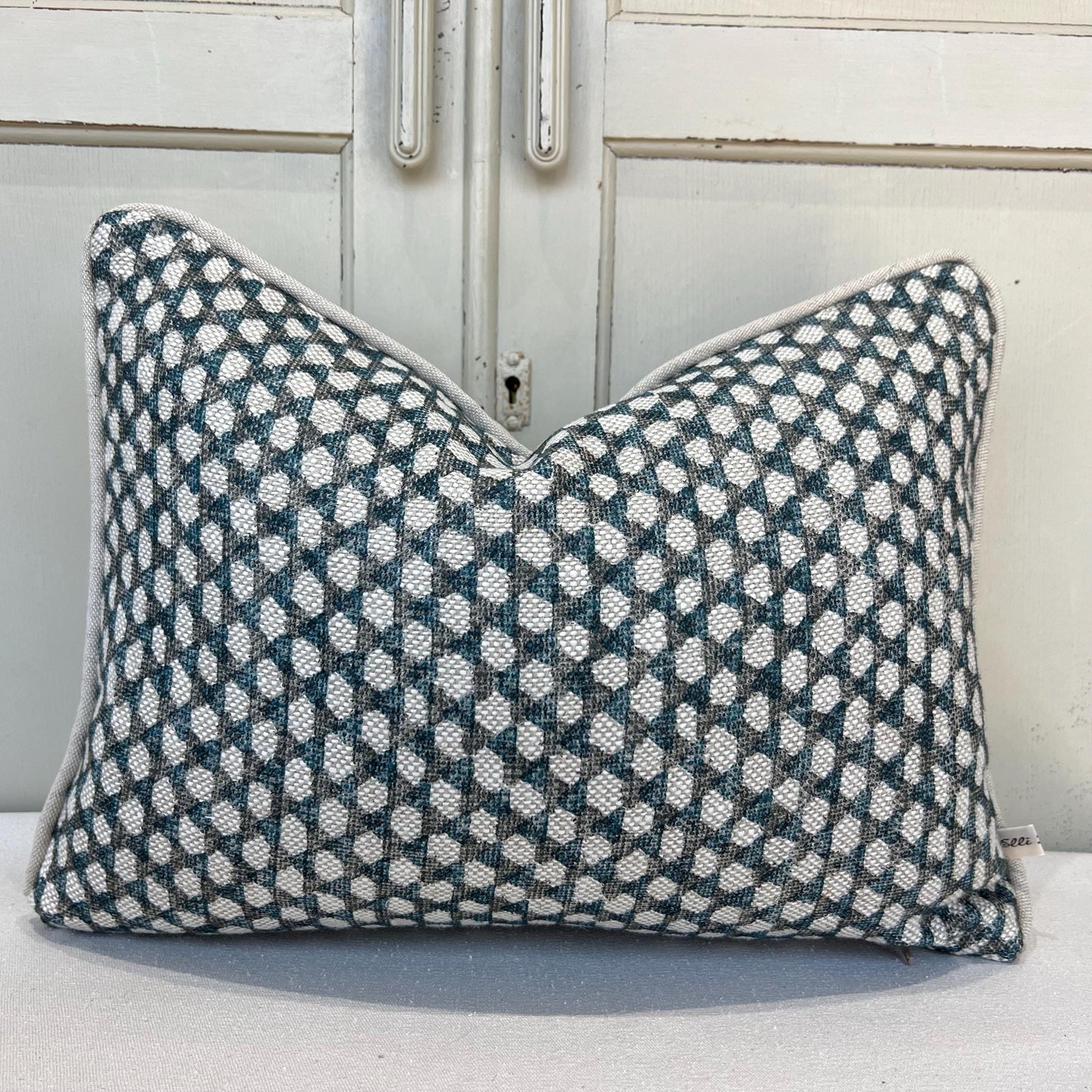 Cushions Made In Fermoie Neutral Black Teal Wicker Luxury Designer Decorative Linen Cushion Pillow Throw Cover