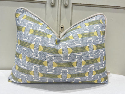 Cushions Made In Fermoie Sicily Luxury Designer Decorative Blue Yellow Cotton Decor Cushion Pillow Throw Cover