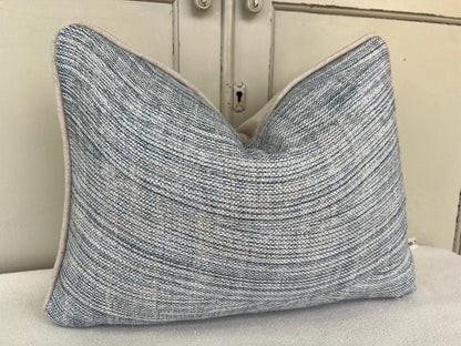 Cushions Made In Fermoie Wave Luxury Designer Decorative Soft Blue Linen Cushion Pillow Throw Cover