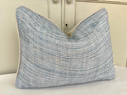 Cushions Made In Fermoie Wave Luxury Designer Decorative Soft Blue Linen Cushion Pillow Throw Cover