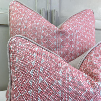 Cushions Made In Fermoie Quantock Luxury Designer Decorative Pink Linen Cushion Pillow Throw Cover