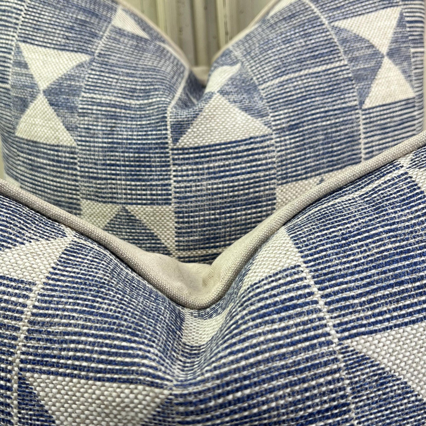 Cushions Made In Fermoie Flag Decorative Dark Blue Neutral Linen Cushion Pillow Throw Cover