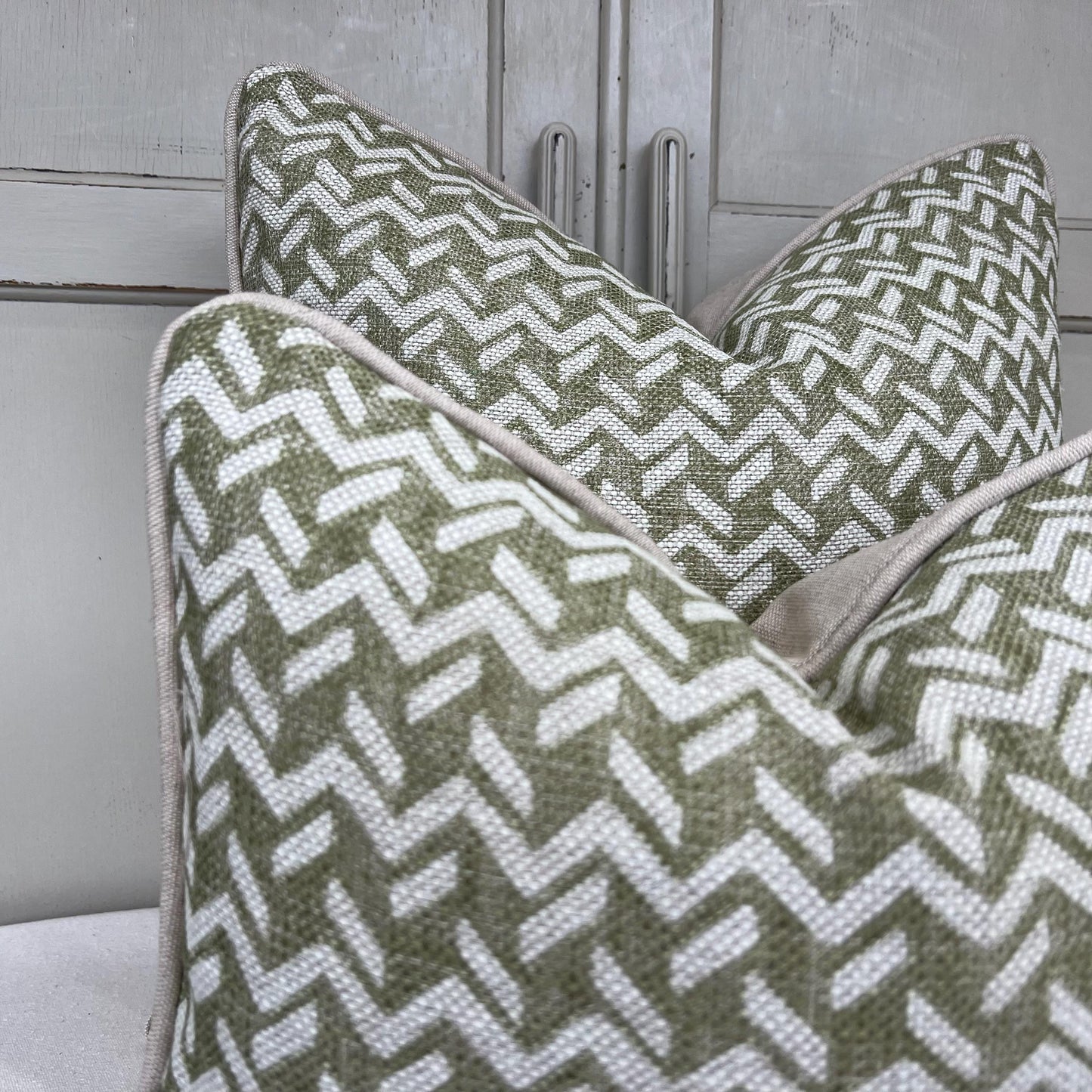 Cushions Made In Fermoie Chiltern Luxury Designer Decorative Soft Green Linen Cushion Pillow Throw Cover