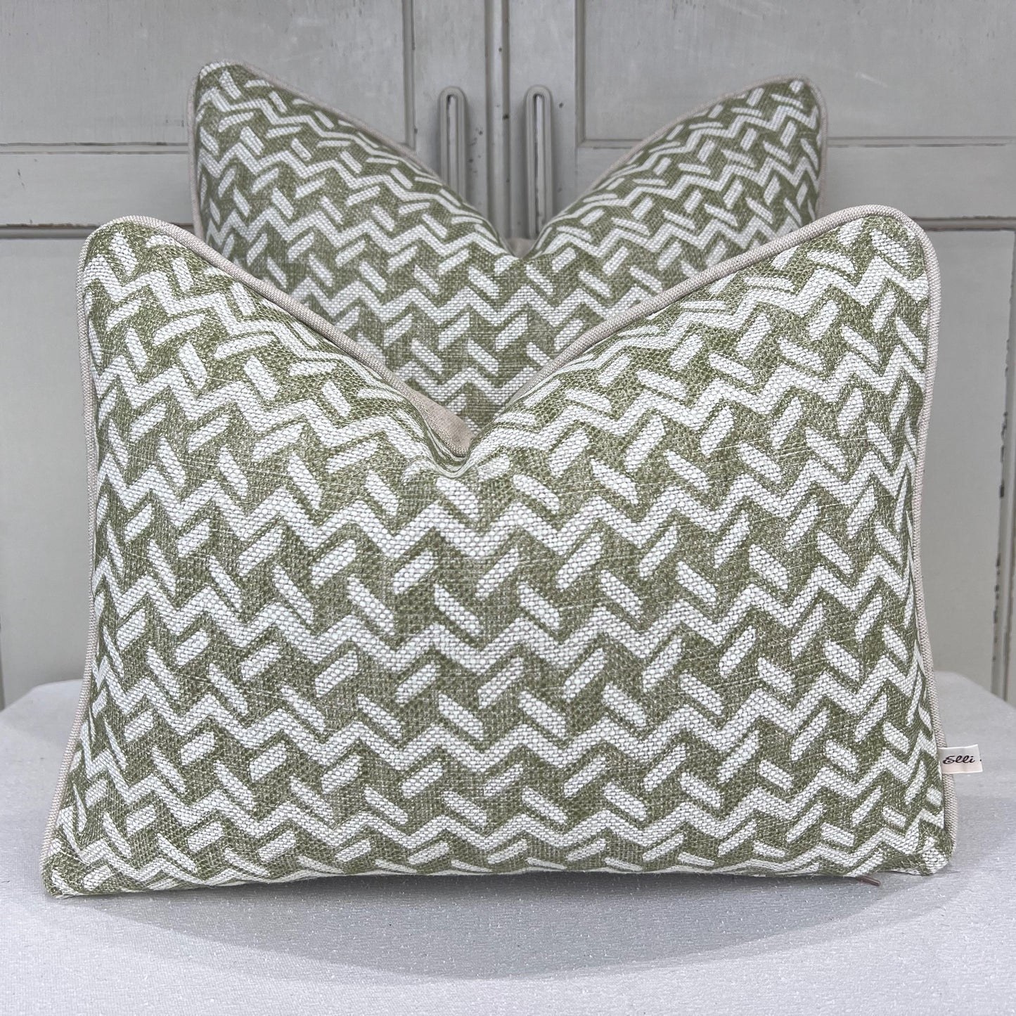 Cushions Made In Fermoie Chiltern Luxury Designer Decorative Soft Green Linen Cushion Pillow Throw Cover