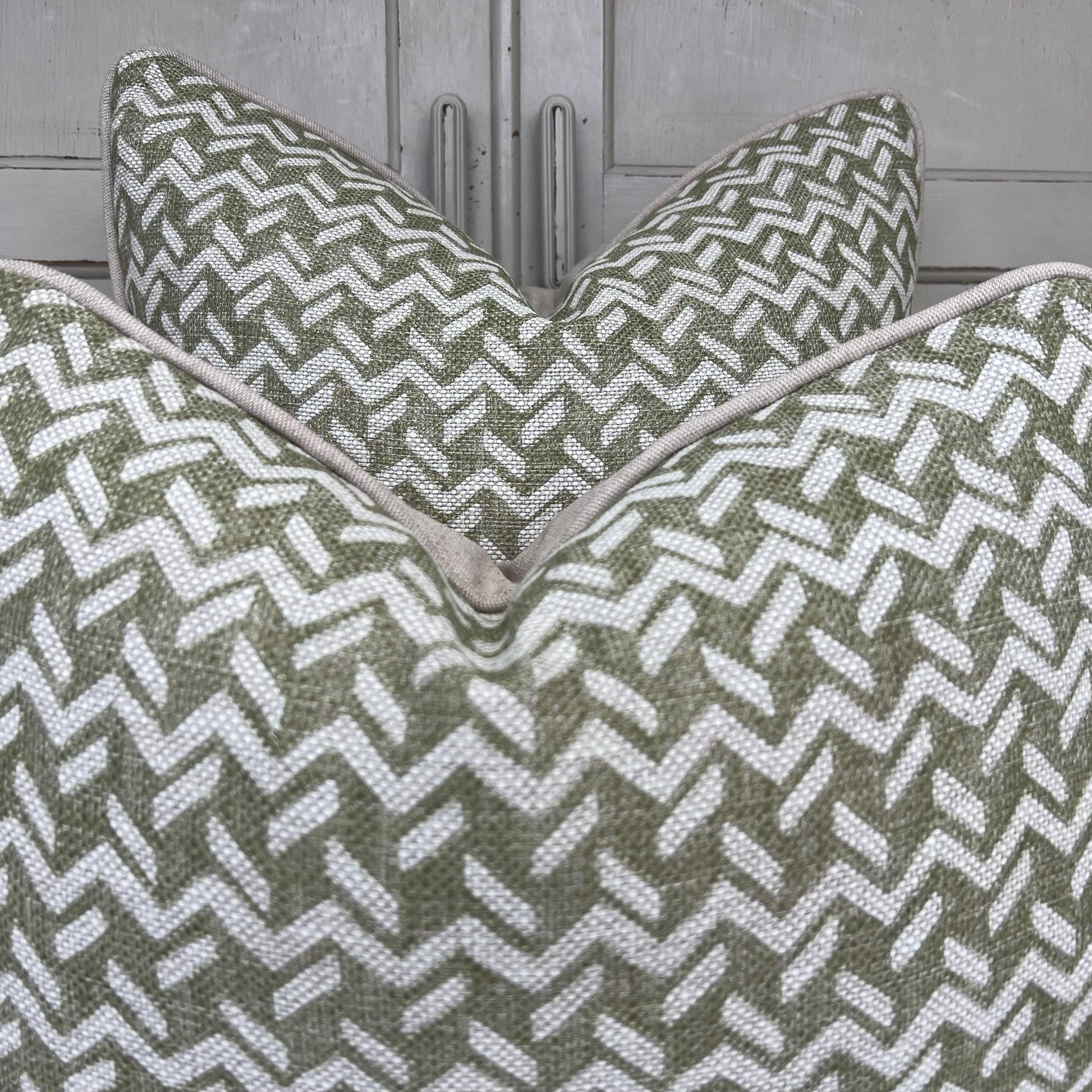 Cushions Made In Fermoie Chiltern Luxury Designer Decorative Soft Green Linen Cushion Pillow Throw Cover