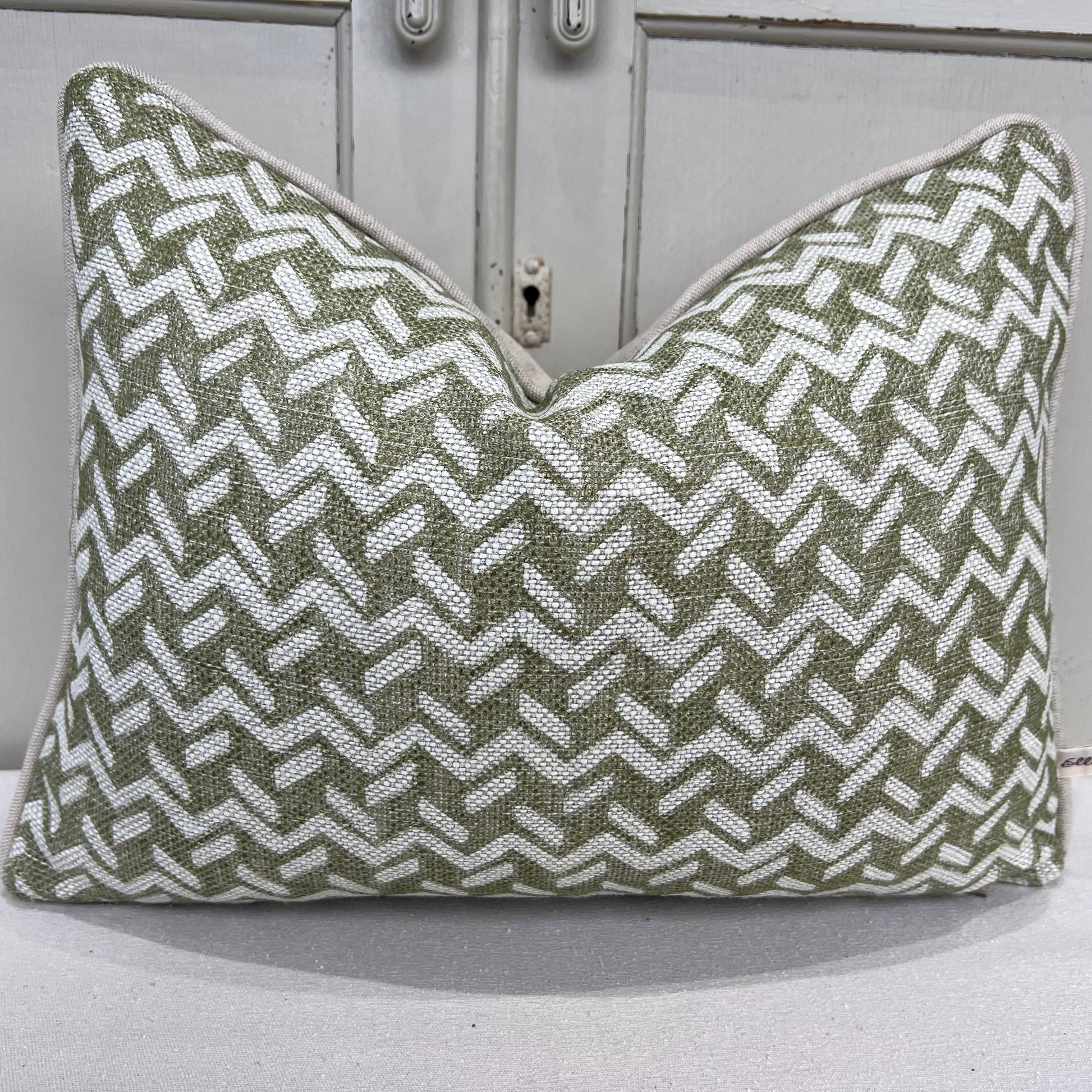 Cushions Made In Fermoie Chiltern Luxury Designer Decorative Soft Green Linen Cushion Pillow Throw Cover