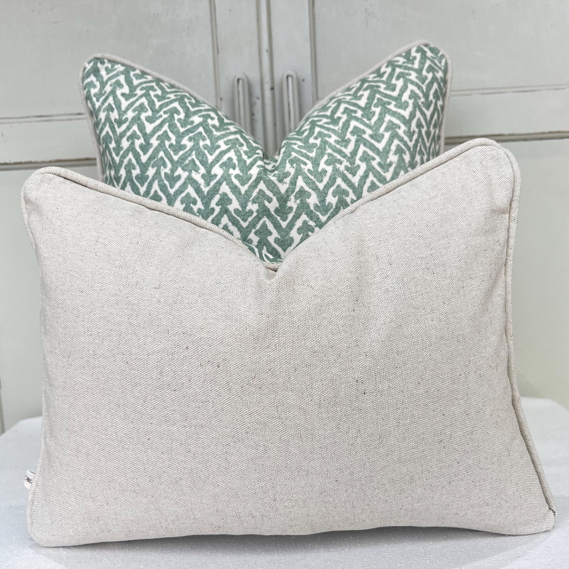 Cushions Made In Fermoie Rabanna Luxury Designer Decorative Green Cotton Cushion Pillow Throw Cover