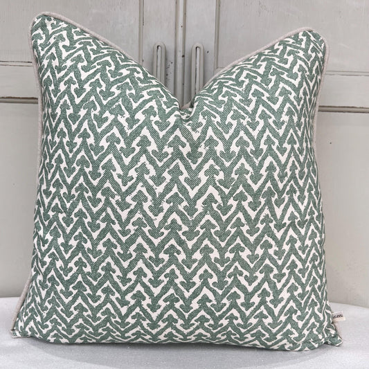 Cushions Made In Fermoie Rabanna Luxury Designer Decorative Green Cotton Cushion Pillow Throw Cover