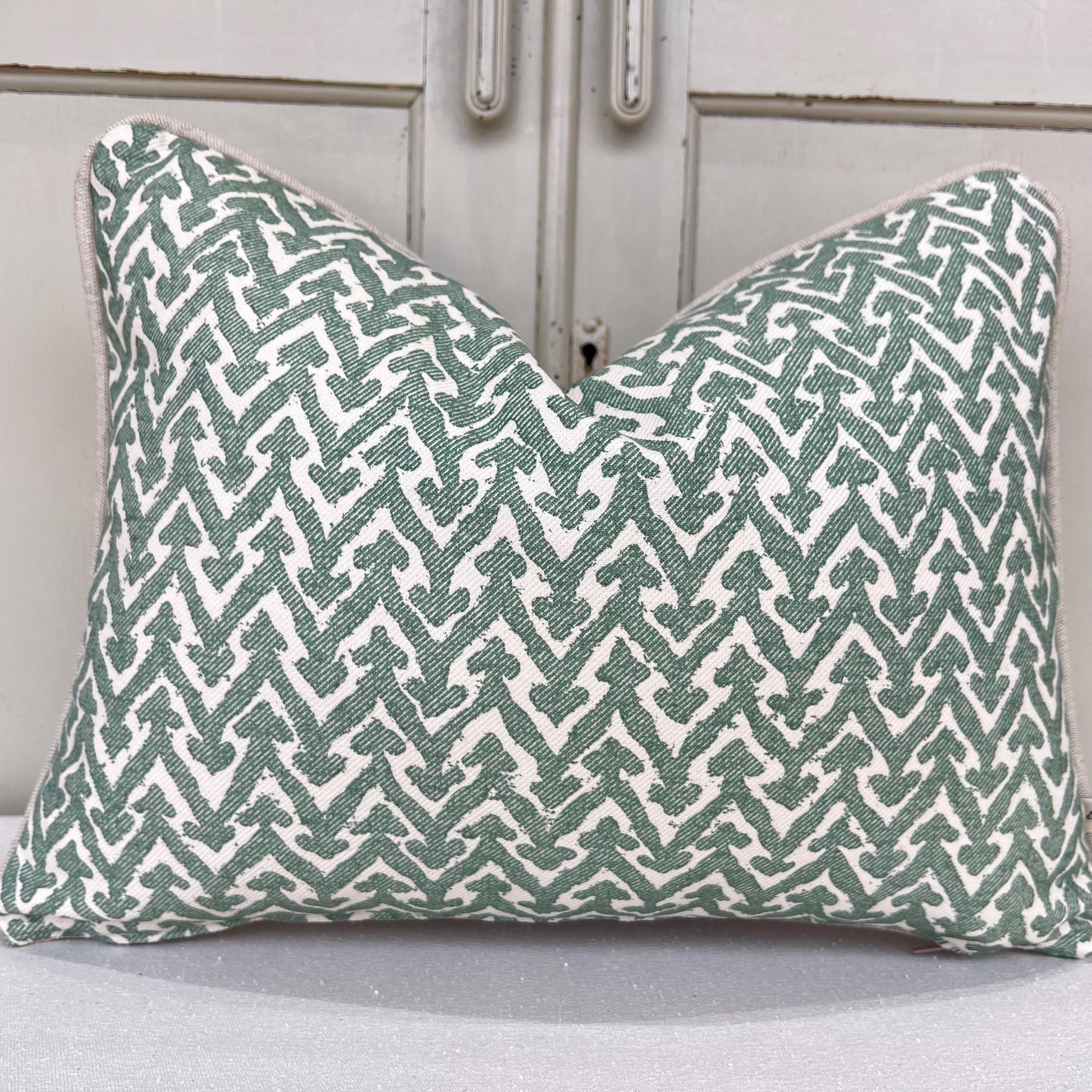 Cushions Made In Fermoie Rabanna Luxury Designer Decorative Green Cotton Cushion Pillow Throw Cover