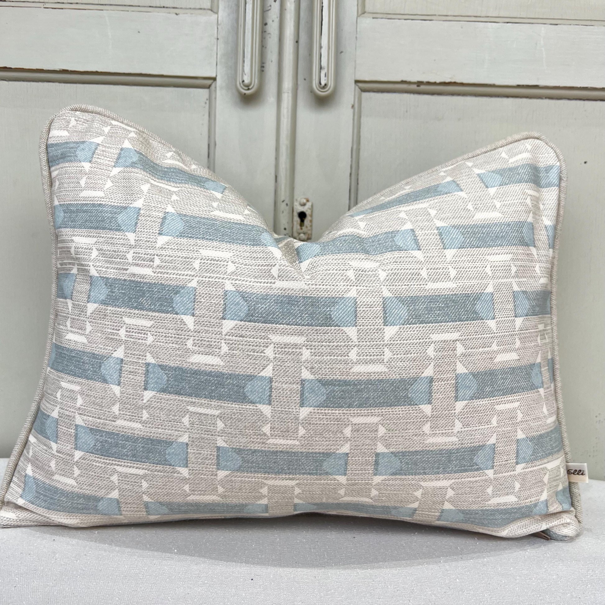 Cushions Made In Fermoi Sicily Luxury Designer Decorative Grey Blue Neutral Cotton Cushion Pillow Throw Cover