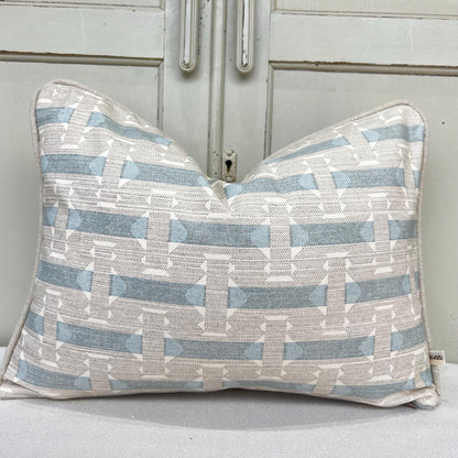 Cushions Made In Fermoi Sicily Luxury Designer Decorative Grey Blue Neutral Cotton Cushion Pillow Throw Cover