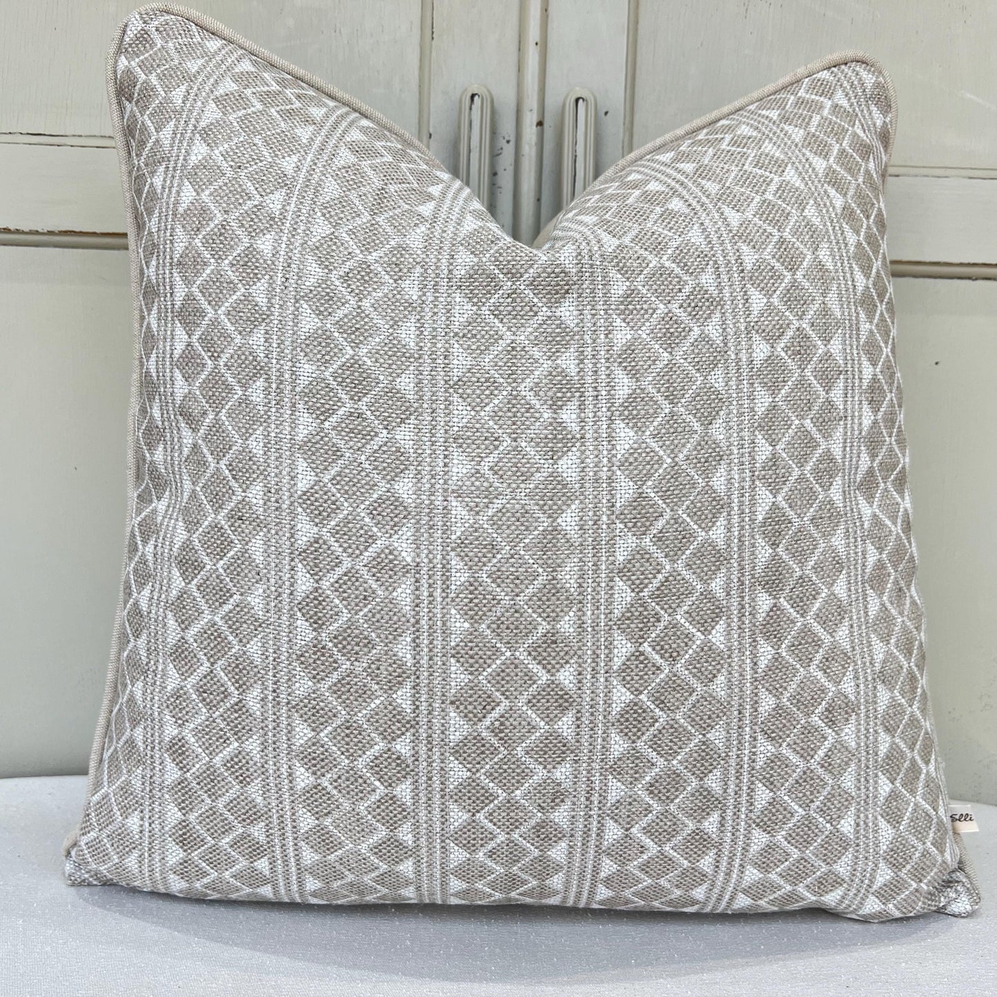 Cushion made in Fermoie Quantock Luxury Designer Decorative Neutral Beige Linen Cushion Pillow Throw Cover