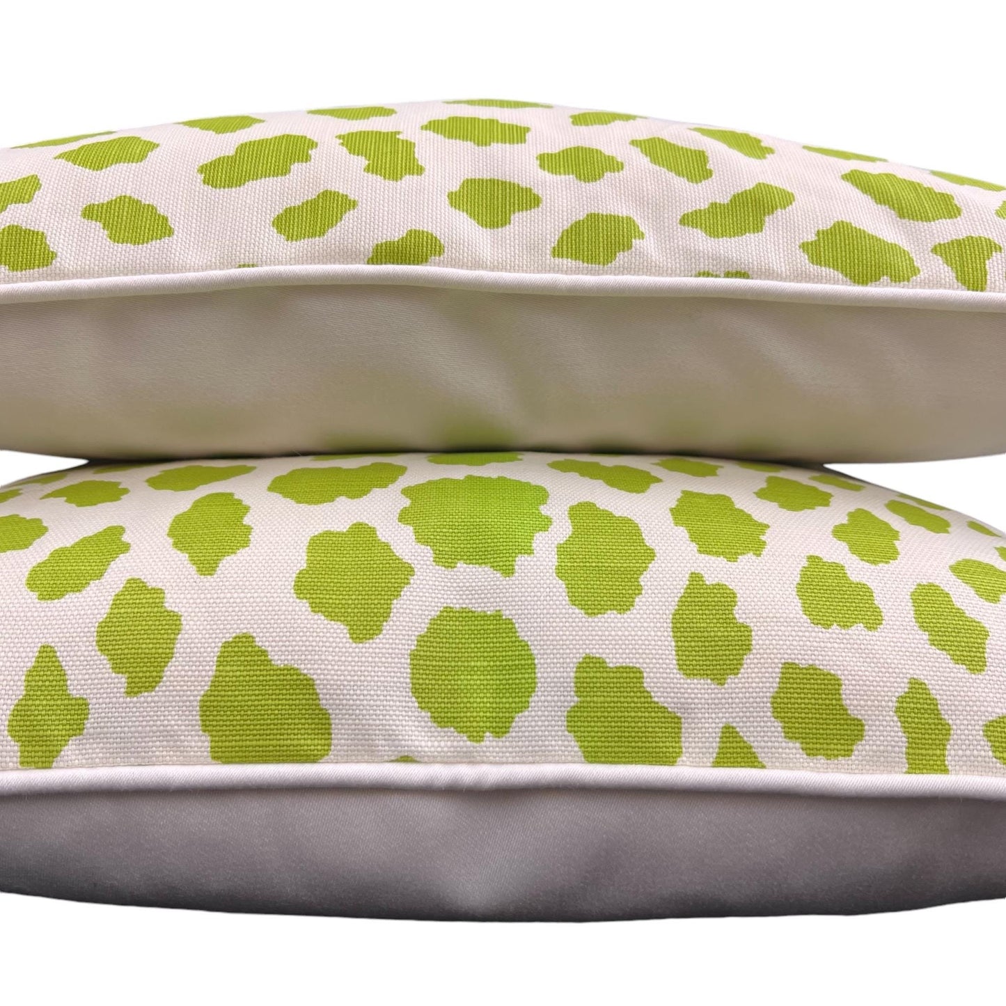 Luxury Designer Quadrille Cheetah Green Fabric Cushion Pillow Throw Cover