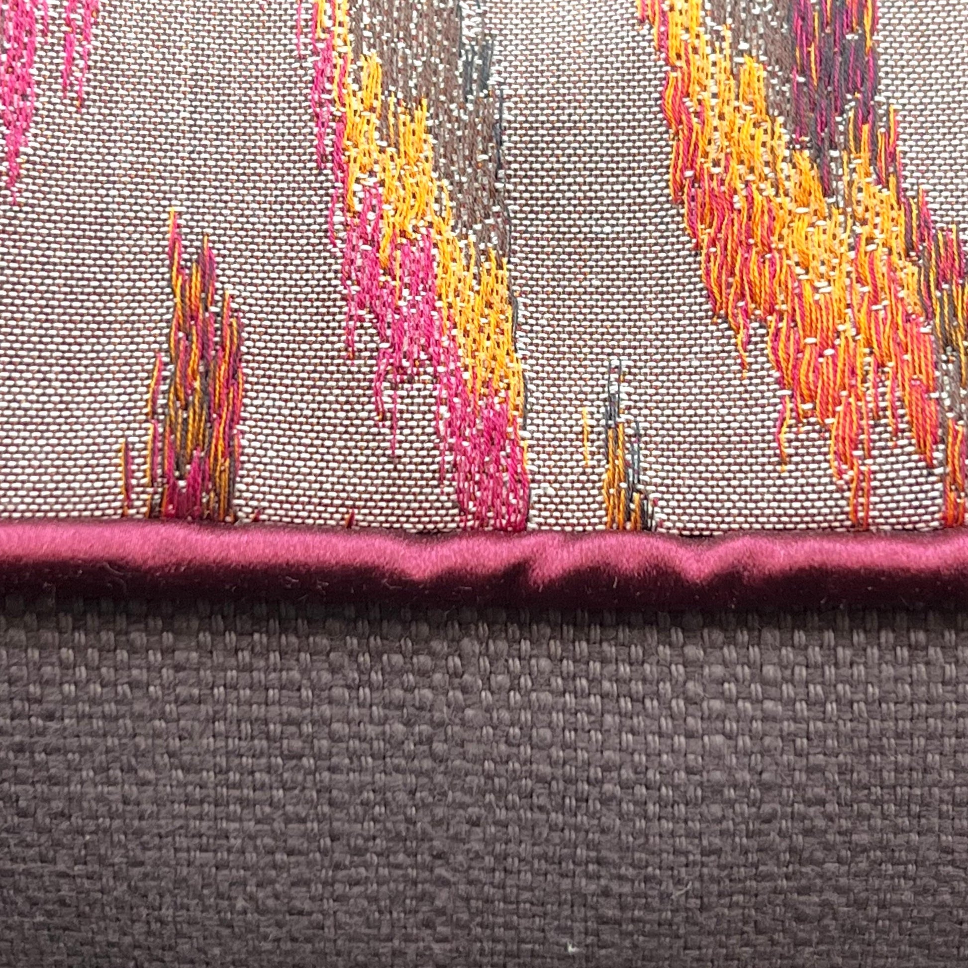 Zinc Valenza Luxury Designer Contemporary Orange Pink Mustard Cushion Throw Pillow Cover