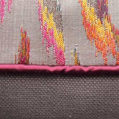 Zinc Valenza Luxury Designer Contemporary Orange Pink Mustard Cushion Throw Pillow Cover