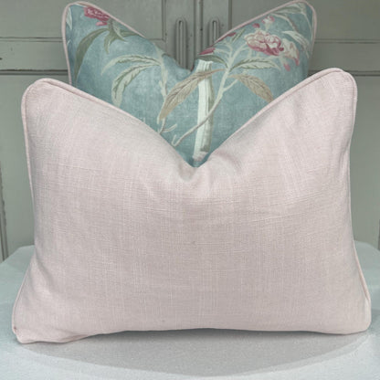 Colefax and Fowler OLeander Luxury Designer Blue Pink Decorative Cushion Pillow Cover