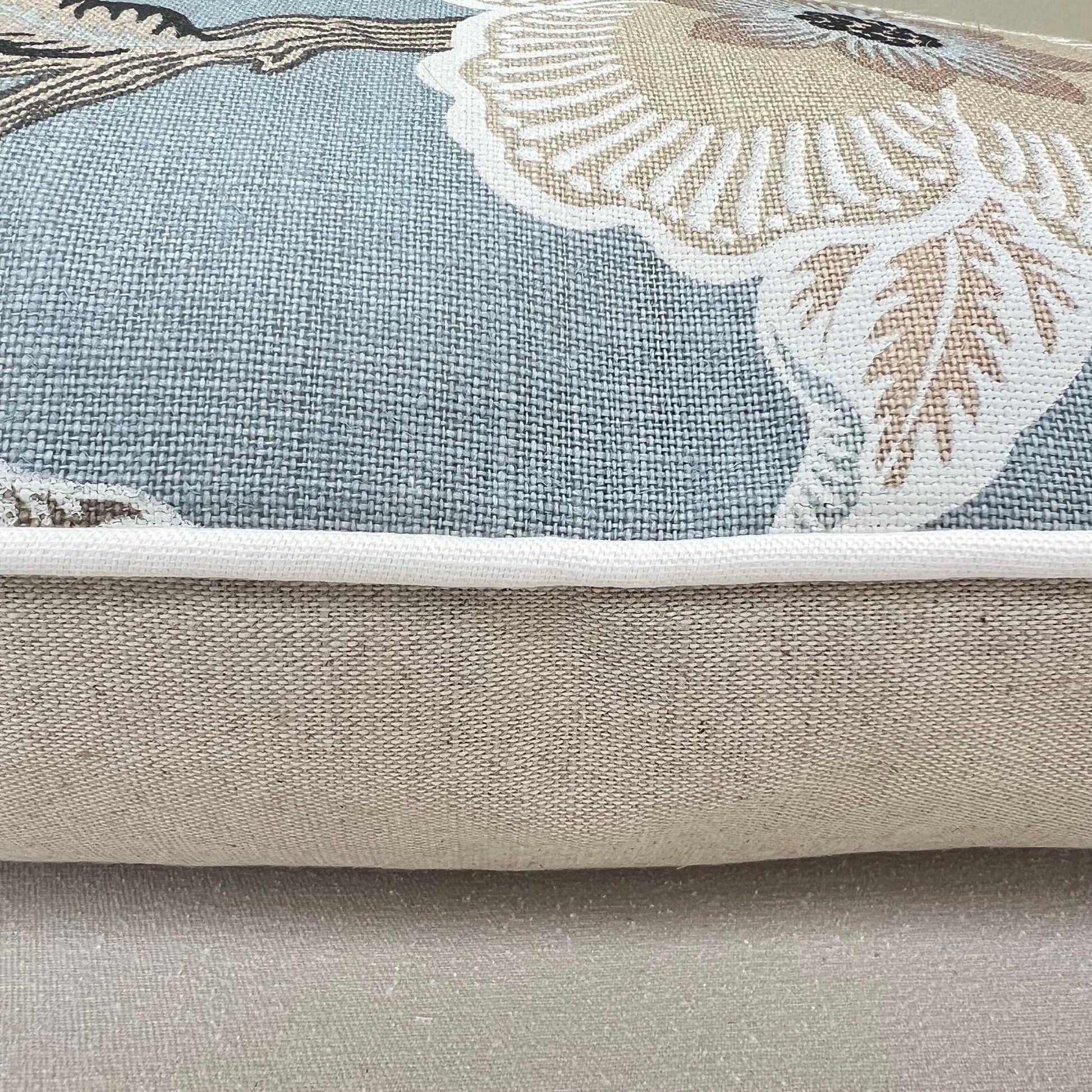 Schumacher Luxury Designer Hothouse Flowers Pale Blue Cushion Pillow Cover