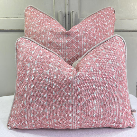 Cushions Made In Fermoie Quantock Luxury Designer Decorative Pink Linen Cushion Pillow Throw Cover