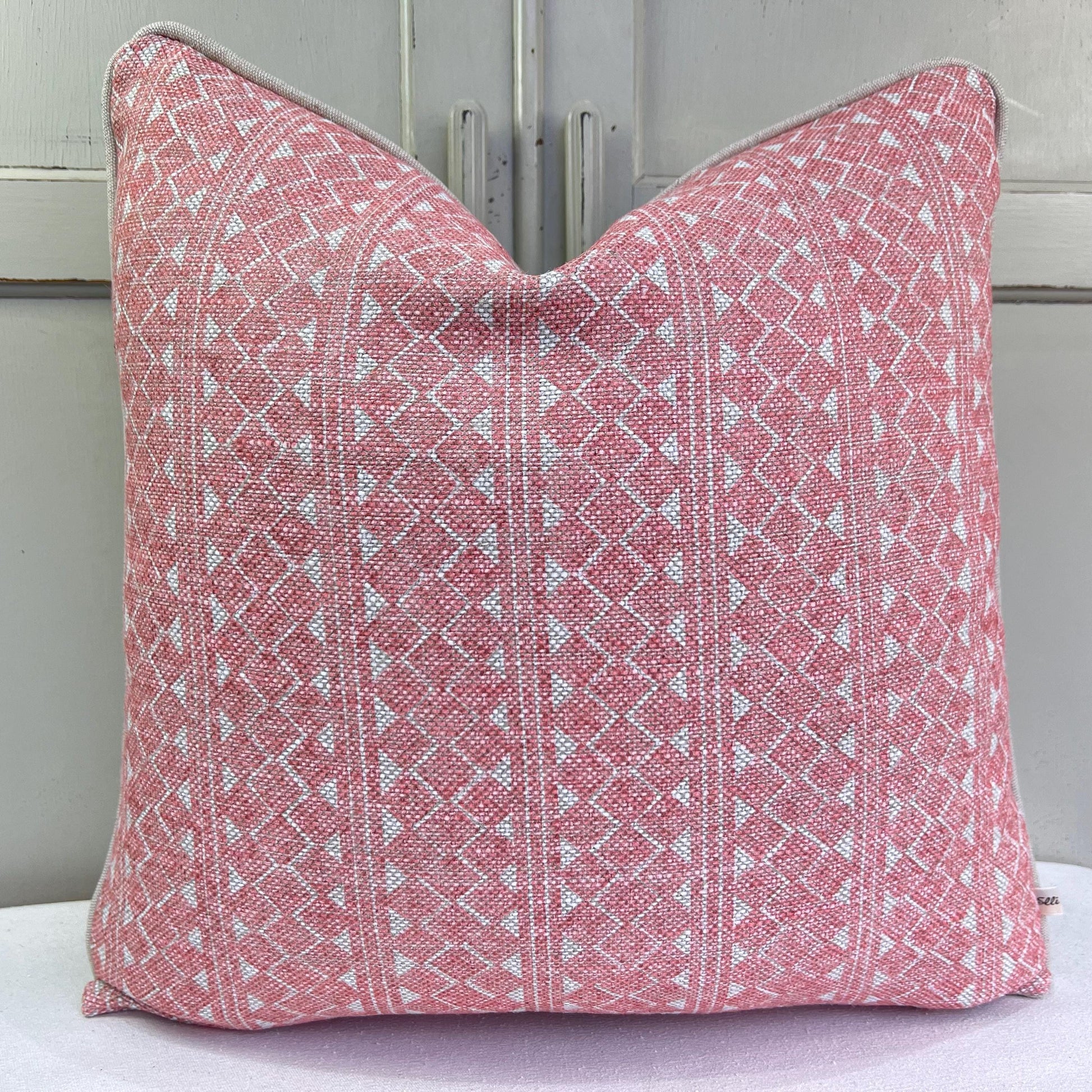 Cushions Made In Fermoie Quantock Luxury Designer Decorative Pink Linen Cushion Pillow Throw Cover